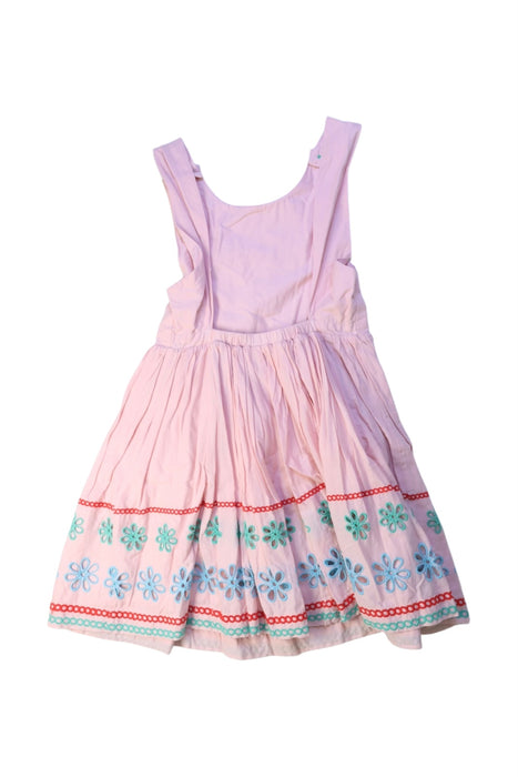 A Pink Sleeveless Dresses from Boden in size 5T for girl. (Back View)