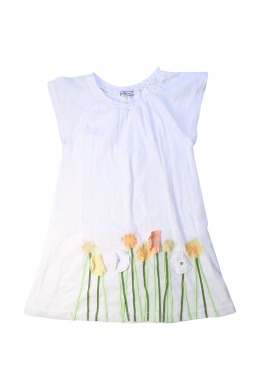 A Multicolour Short Sleeve Dresses from Mayoral in size 6T for girl. (Front View)