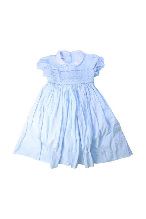 A Blue Short Sleeve Dresses from Annafie in size 4T for girl. (Front View)