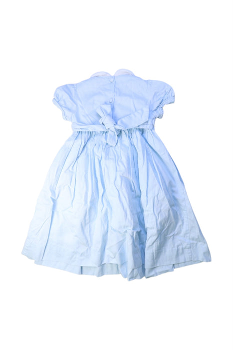 A Blue Short Sleeve Dresses from Annafie in size 4T for girl. (Back View)
