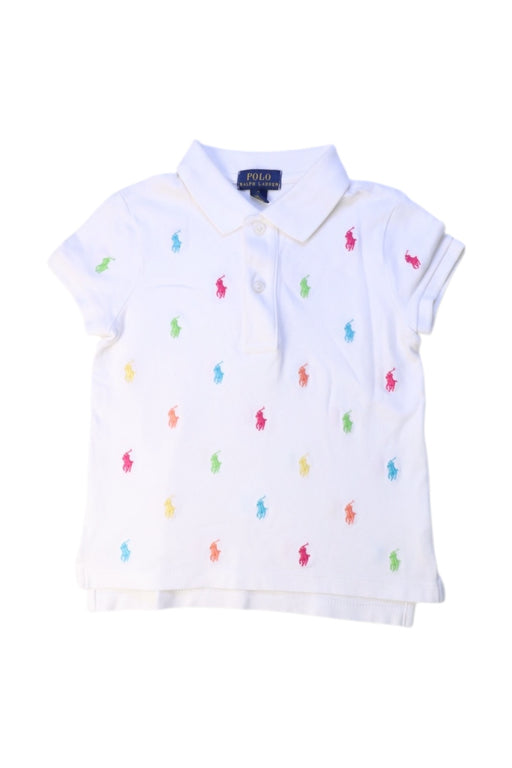 A Multicolour Short Sleeve Polos from Polo Ralph Lauren in size 5T for girl. (Front View)