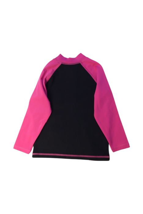 A Black Rash Guards from Aquasport in size 2T for girl. (Back View)