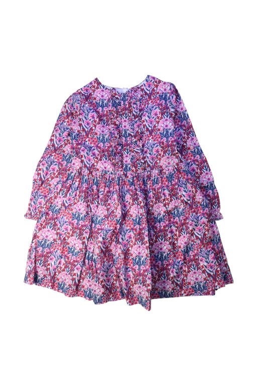 A Multicolour Long Sleeve Dresses from Jacadi in size 6T for girl. (Front View)