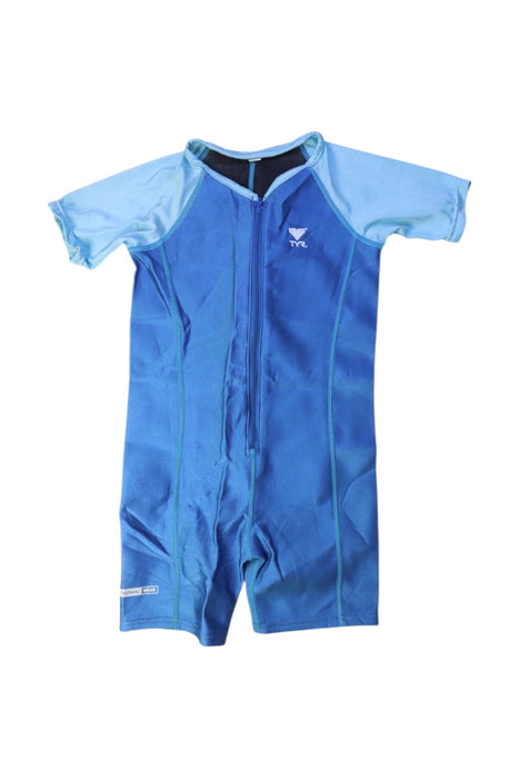A Blue Wetsuits from TYR in size 8Y for boy. (Front View)