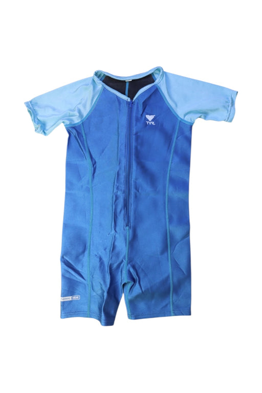 A Blue Wetsuits from TYR in size 8Y for boy. (Front View)