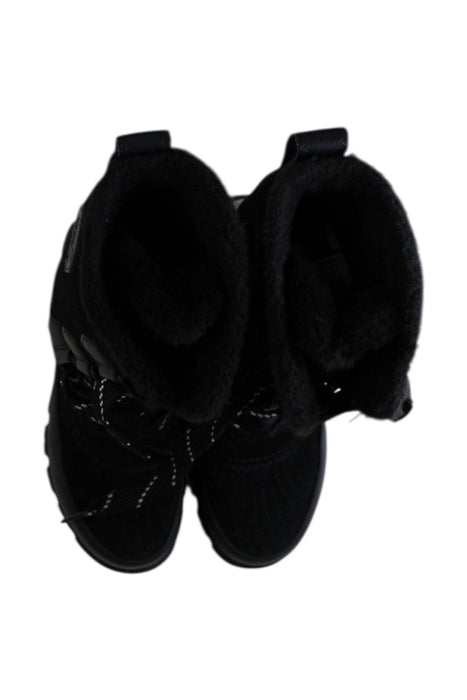 A Black Winter Boots from Sorel in size 12Y for girl. (Back View)