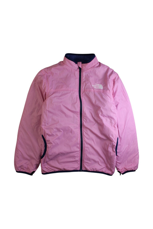 A Pink Lightweight Jackets from The North Face in size 11Y for girl. (Front View)