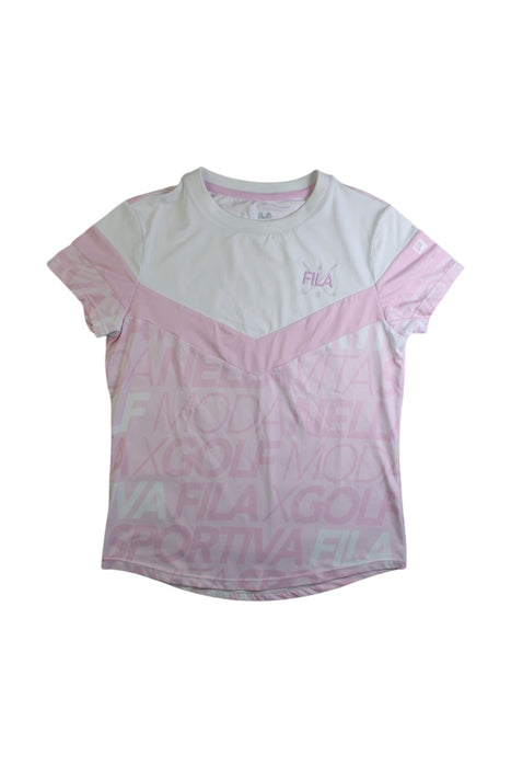 A Pink Active Tops from Fila in size 11Y for girl. (Front View)