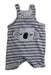 A White Overall Shorts from Seed in size 3-6M for boy. (Front View)