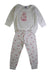 A White Pyjama Sets from Petit Bateau in size 4T for girl. (Front View)