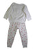 A White Pyjama Sets from Petit Bateau in size 4T for girl. (Back View)