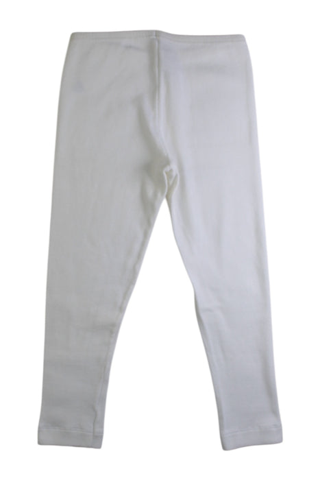 A White Leggings from Petit Bateau in size 4T for girl. (Back View)