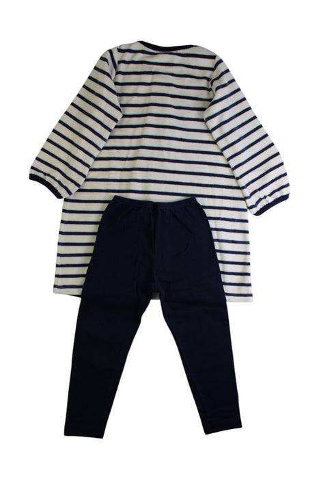 A White Long Sleeve Dresses from Petit Bateau in size 3T for girl. (Back View)