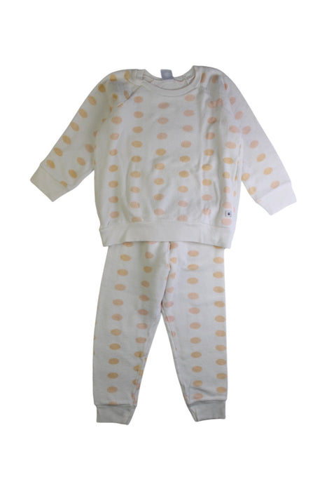 A White Pants Sets from Petit Bateau in size 4T for girl. (Front View)