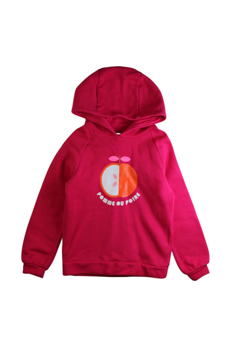 A Pink Hooded Sweatshirts from Jacadi in size 8Y for girl. (Front View)