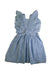 A Blue Sleeveless Dresses from Hux in size 6T for girl. (Back View)