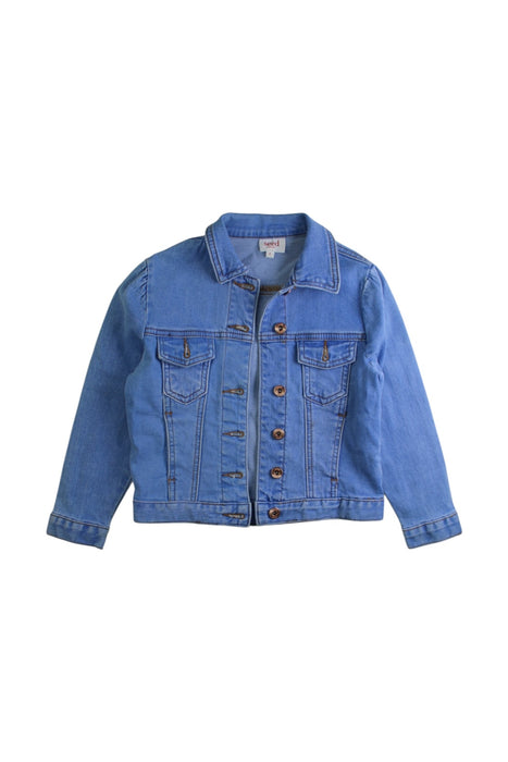 A Blue Lightweight Jackets from Seed in size 4T for girl. (Front View)