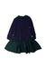A Navy Long Sleeve Dresses from Il Gufo in size 5T for girl. (Back View)