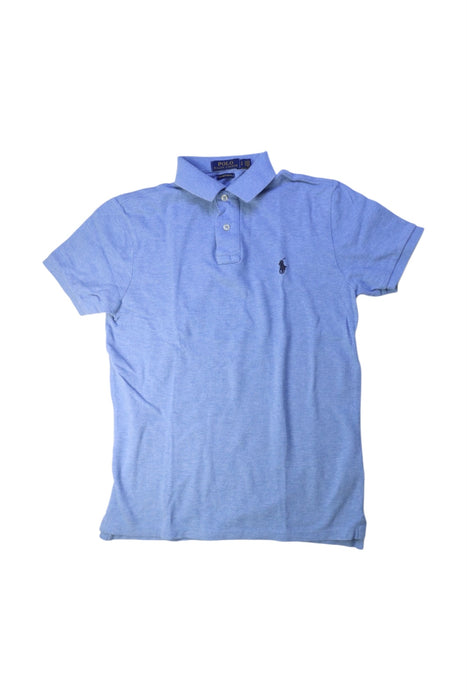 A Blue Short Sleeve Polos from Polo Ralph Lauren in size 14Y for boy. (Front View)
