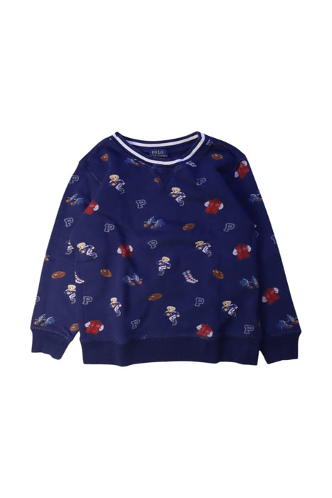 A Blue Crewneck Sweatshirts from Polo Ralph Lauren in size 6T for boy. (Front View)