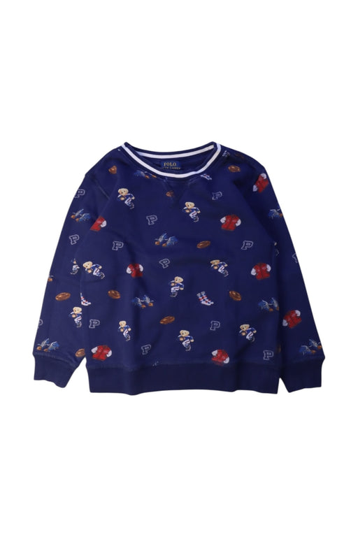 A Blue Crewneck Sweatshirts from Polo Ralph Lauren in size 6T for boy. (Front View)