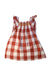 A Red Sleeveless Dresses from Bonton in size 6T for girl. (Front View)