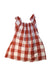 A Red Sleeveless Dresses from Bonton in size 6T for girl. (Back View)