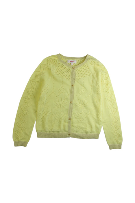 A Yellow Cardigans from Catimini in size 5T for girl. (Front View)