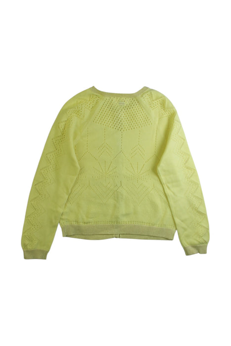 A Yellow Cardigans from Catimini in size 5T for girl. (Back View)