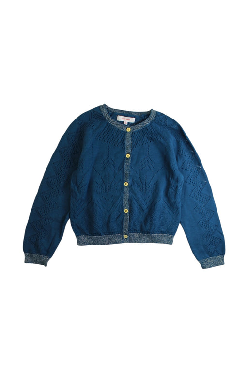 A Blue Cardigans from Catimini in size 4T for girl. (Front View)