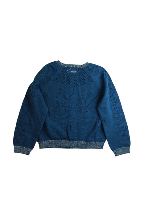 A Blue Cardigans from Catimini in size 3T for girl. (Back View)