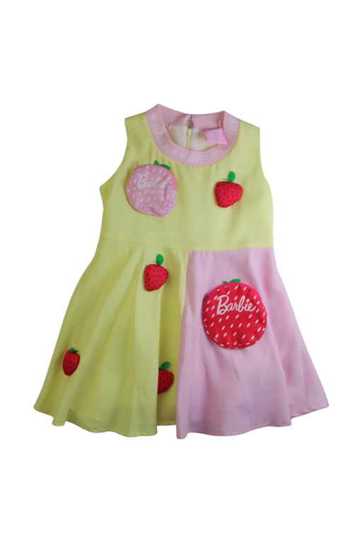 A Multicolour Sleeveless Dresses from Barbie in size 3T for girl. (Front View)