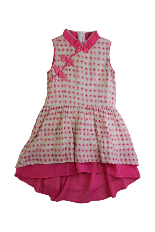 A Pink Sleeveless Dresses from bloomB in size 12-18M for girl. (Front View)