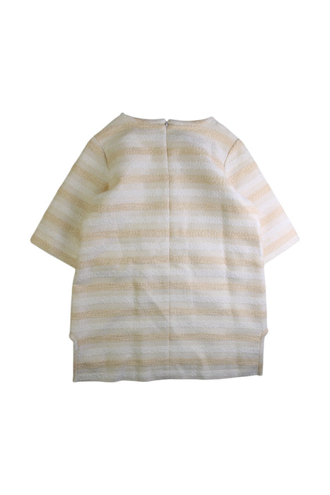 A Beige Short Sleeve Dresses from Sisland in size 5T for girl. (Back View)