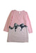 A Pink Long Sleeve Dresses from Monnalisa in size 6T for girl. (Back View)