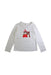 A White Long Sleeve Tops from Jacadi in size 6T for girl. (Front View)