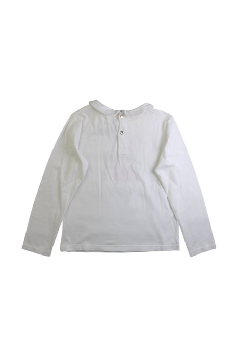 A White Long Sleeve Tops from Jacadi in size 6T for girl. (Back View)