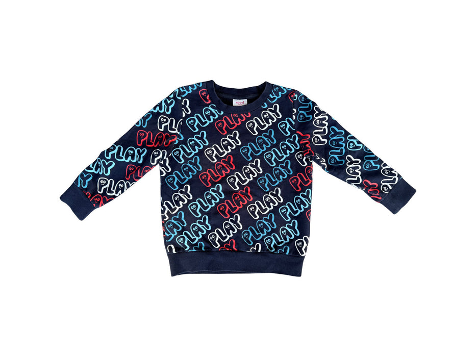 A Navy Crewneck Sweatshirts from Seed in size 5T for boy. (Front View)
