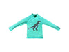 A Teal Rash Guards from Seed in size 5T for boy. (Front View)