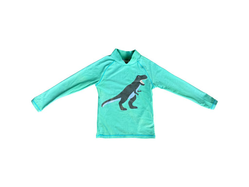 A Teal Rash Guards from Seed in size 5T for boy. (Front View)