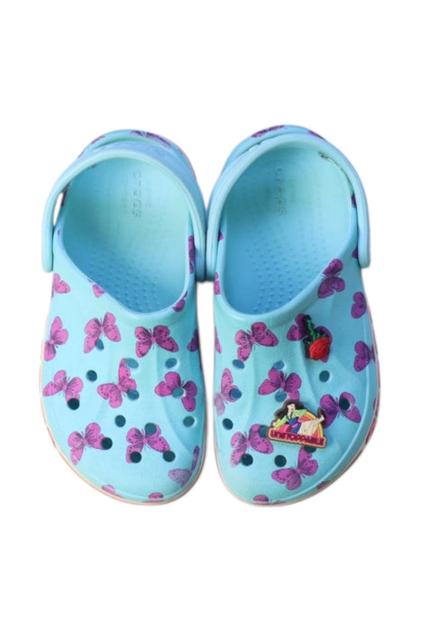 A Multicolour Slip Ons from Crocs in size 5T for girl. (Back View)