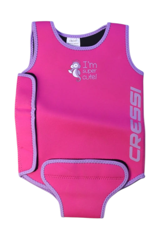 A Pink Wetsuits from Cressi Swim in size 18-24M for girl. (Front View)