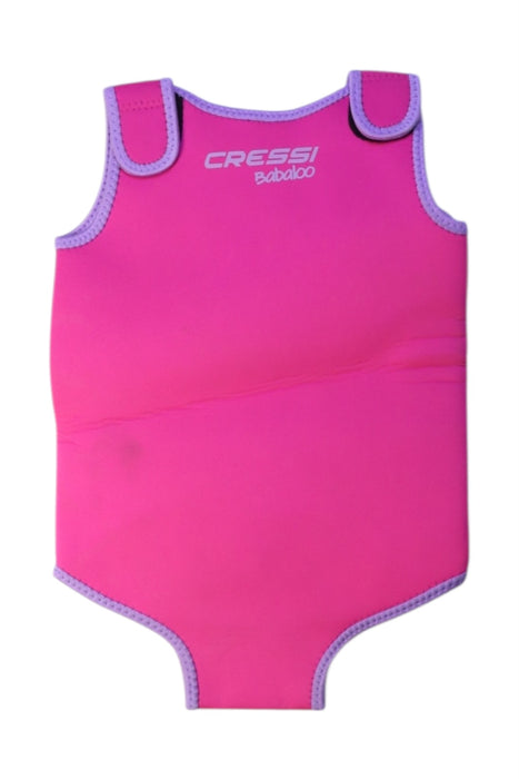 A Pink Wetsuits from Cressi Swim in size 18-24M for girl. (Back View)