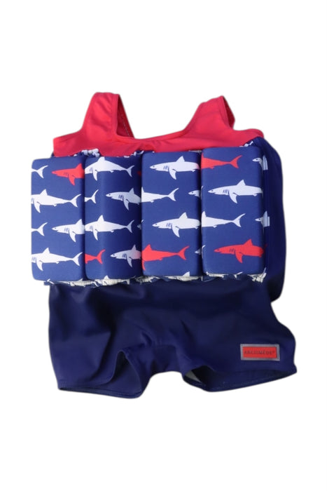A Navy Floatsuits from Archimede in size 18-24M for neutral. (Front View)