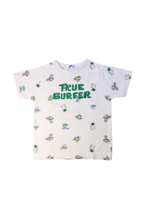 A White Short Sleeve T Shirts from Mayoral in size 6T for boy. (Front View)