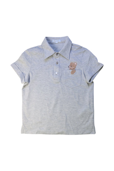 A Grey Short Sleeve Polos from Nicholas & Bears in size 4T for boy. (Front View)