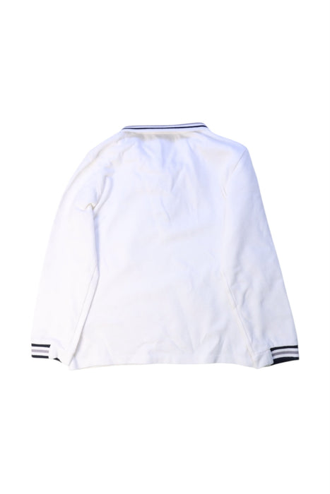 A White Long Sleeve Polos from Tartine et Chocolat in size 6T for boy. (Back View)