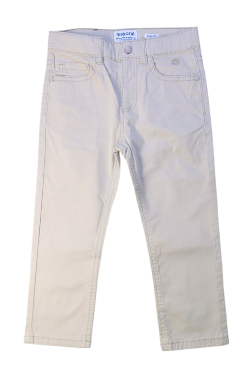 A Beige Casual Pants from Mayoral in size 2T for boy. (Front View)