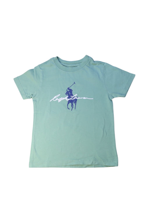 A Green Short Sleeve T Shirts from Polo Ralph Lauren in size 5T for boy. (Front View)
