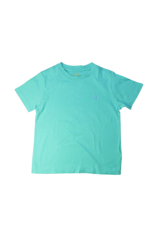 A Teal Short Sleeve T Shirts from Polo Ralph Lauren in size 5T for boy. (Front View)